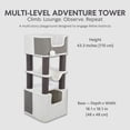 thumbnail image 5 of TRIXIE Lucano Xxl 43.3" Multi-Level Cat Tree with Sisal Scratching Posts, Condo & Hanging Cat Toy, Gray, 5 of 7