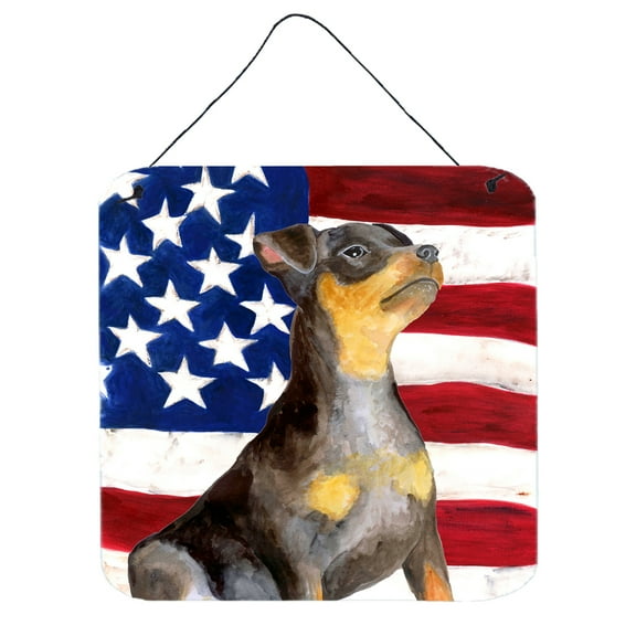 Miniature Pinscher 2 Patriotic Wall or Door Hanging Prints