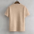 thumbnail image 6 of Klisyaur Men Short Sleeve Tops Casual Fashion Loose Crewneck Textured Shirt Summer Dressy Shirts, 6 of 7