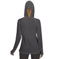 thumbnail image 3 of Little Donkey Andy Women's UPF 50+ Sun Protection Long Sleeve Hoodie Shirts with Face Mask Lightweight for Fishing Running Cycling Castlerock XS, 3 of 6