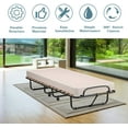 GOFLAME Rollaway Beds with Memory Foam Mattress, Folding Bed Cot Size