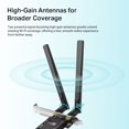 thumbnail image 3 of TP-Link Archer TX20E AX1800 Dual Band Wi-Fi 6 Bluetooth 5.2 PCI Express Adapter, 3 of 5