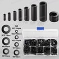 thumbnail image 4 of Junta de nailon , 500 piezas, arandela plana negra, arandela espaciadora redonda compatible con M2 M2.5 M3 M4 M5 M6 M8 M10, 4 of 5