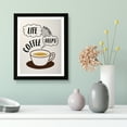 thumbnail image 2 of Designs ByLITA Life Happens Coffee Helps, 11 x 14 Wall Print Inspirational (Unframed) | Retro Bar Decoration, 2 of 5