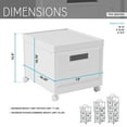 thumbnail image 5 of Collapsible Stackable Rolling File Boxes with Lids and 10 Hanging Files, Portable Plastic Storage Organizer or File Cabinet with wheels for Home or Office, 2-Pack, RTA-SBXF205, 5 of 16