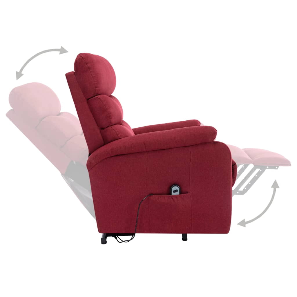 vidaXL Power Lift Recliner Electric Lift Chair for Home Theater Cinema Fabric
