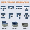 thumbnail image 6 of Meetleisure 7 Pieces Patio Furniture Sets, All Weather PE Wicker Outdoor Conversation Set with Glass Table (Blue), 6 of 6