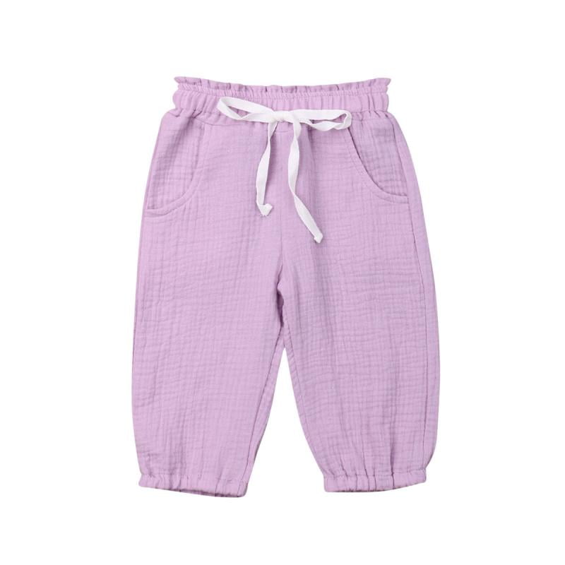 Listogether Toddler Kids Clothing Baby Girls Cute Drawstring Long Pants Trousers Outfits Clothes 