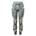 thumbnail image 4 of Womens Yoga Pants Printed Slim Fit Long Length Athletic Leggings Gym Fitness Sports Women's Yoga Leggings Khaki L, 4 of 7