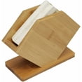 thumbnail image 2 of Organizador de servilletas de bambú encantador, soporte renovable para servilletas de mesa independientes, a prueba de agua y fáciles de limpiar, dispensador de servilletas de madera para decoración, 2 of 6