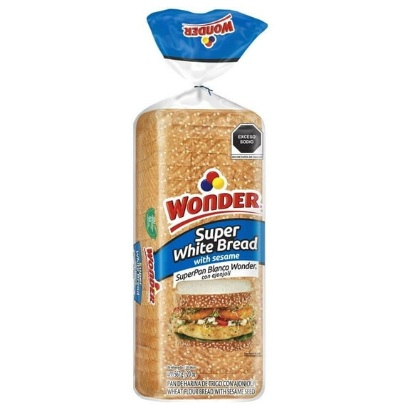 Pan blanco Wonder con ajonjolí 567 g