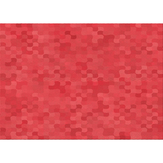 Ahgly Company Machine Washable Indoor Rectangle Transitional Red Area Rugs, 5' x 7'