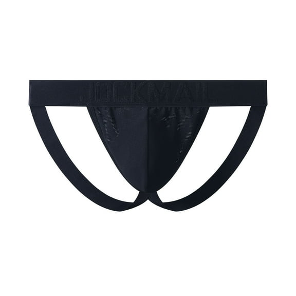 Lovskoo 2024 Mens G String Thong Underwear Casual Fashion Low Waist Solid Buttock Lift Mesh Breathable Briefs Black M