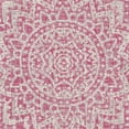 thumbnail image 5 of SAFAVIEH Courtyard Josiah Floral Medallion Indoor/Outdoor Area Rug, 2' x 3'7", Light Grey/Fuchsia, 5 of 6