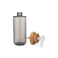 thumbnail image 2 of Full Circle Soap Opera Recycled Glass Soap & Lotion Dispenser, Bamboo Lid, 12-Ounce, Gray Tinted, 2 of 10