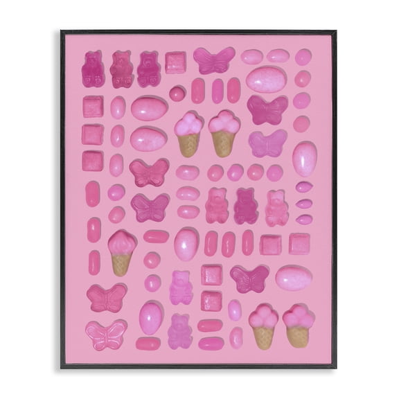 Stupell Industries Contemporary Pink Toned Candies Black Framed Giclee Art, 11 x 14, by LISH Creative