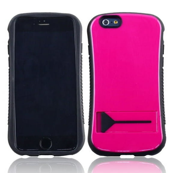 GSA Fusion Hybrid Kickstand Case For iPhone 6 and 6s (4.7") - Pink/Black