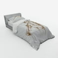 thumbnail image 3 of Ambesonne Music Bedding Set 4 Pcs, Sketchy Solo Jazz Band, Queen, Green Brown White, 3 of 3