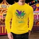 thumbnail image 4 of Mens Casual Camisetas Carnaval Impreso Suelto Elástico de Manga Larga Cuello Redondo Suéter, Gimnasio Hogar Desgaste Superior, 4 of 5