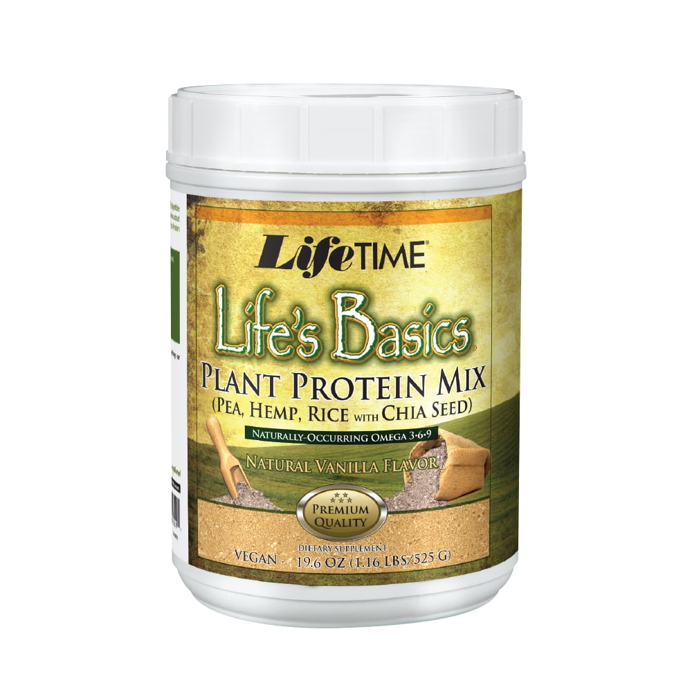Lifetime Lifes Basics Plant Based Protein Powder Vegan No Gluten