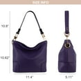 thumbnail image 7 of Montana West Hobo Bags for Women Top Handle Satchel Shoulder Purse Bucket Handbag, Purple, 7 of 7