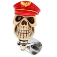 thumbnail image 3 of Giratorio para volante con forma de calavera de 3 cm de diámetro, pomo giratorio de resina metálica para coches, camiones, tractores, barcos, color rojo, 3 of 20