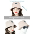 thumbnail image 3 of DLAPL Embroidered Bucket Hat for Women Men Fashion Summer Beach Fisherman Cap, Butterfly Beige, 3 of 5