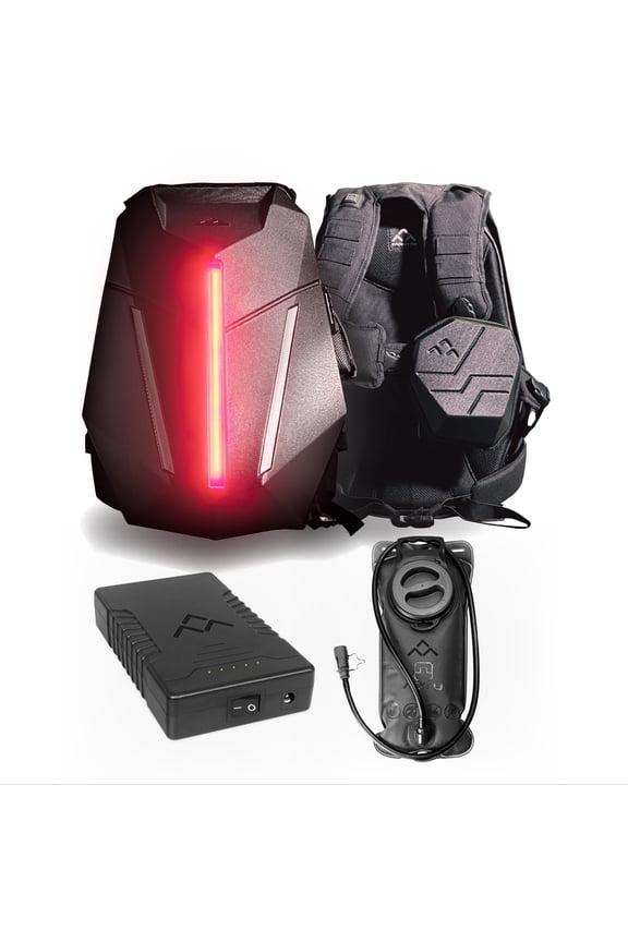 Zealot Armor-Grade Hardshell LED Motorcycle Backpack with Power Bank and Water Bladder Set Crash-Proof Cordura Waterproof Helmet Carrying Password Lock
