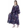 thumbnail image 2 of Moomaya Printed Sleep Loungewear For Women kimono sleeves Kaftan Resort Dress/ Maternity Wear, 2 of 7