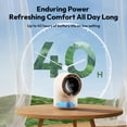thumbnail image 4 of Aecooly Touch Control Desk Fan - 100 Speeds, 8000mAh Battery, 3 Oscillation Angles, Quiet Digital Display Fan for Bedroom, Office & Travel, 4 of 10