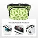 thumbnail image 5 of Fotbe Green Peas Cangurera Cuadrada con Estampado de Doble Capa, Bolsa de Cintura Ajustable Mini para Hombres y Mujeres, 5 of 9