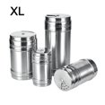 thumbnail image 1 of Granular Seasoning Salt Shaker, Clear Glass With Stainless Steel Outer Layer And Double Layer Cap For Airtight Storage In Your Cooking Area, 1 of 3