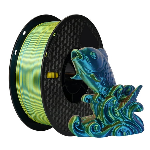 KINGROON Filament d'Imprimante 3D en Soie - Options Multicolores pour Imprimantes FDM, Diamètre 1.75mm, Bobine 1KG, Impression de Haute Qualité à 220°C, Température de Lit 50-80°C, Vitesse 40-50mm/s