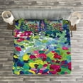 thumbnail image 3 of Ambesonne Art Quilted Bedspread Set 3 Pcs, Floral Field Summer, King Size, Multicolor, 3 of 3