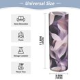 thumbnail image 3 of Plastic Vase 11.8"×3.9" Translucent Cylinder Vase Durable Flower Vase Storage Bottle for Modern Home Wedding Decor Purple Abstract Leaves, 3 of 6