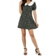 thumbnail image 2 of INSPIRE CHIC Vestido Mini de Camisa de Manga Corta con Cuello Contrastante para Mujeres XL Negro Azul, 2 of 6
