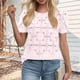 thumbnail image 1 of Craaazy Women's Relaxed Fit Crew Neck Blouse, Solid Color Short Sleeve Lace Eyelet Top, Loose Comfy Floral Lace Casual Tee for Summer Gifts, 1 of 6