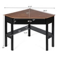 thumbnail image 3 of Topbuy Corner Computer Desk Table Wood Workstation Brown& Black, 3 of 5