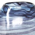 thumbnail image 4 of Saltoro Sherpi Pot Bellied Glass Vase with Swirl Pattern, Gray and Blue, 4 of 5