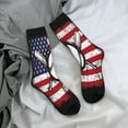 thumbnail image 5 of Cauagu Vintage Baseball American Flag Print Crew Socks for Women and Men,Adult Athletic Running Socks 1-Pair Sports Socks Work Gear Socks with Moisture Wicking, 5 of 6