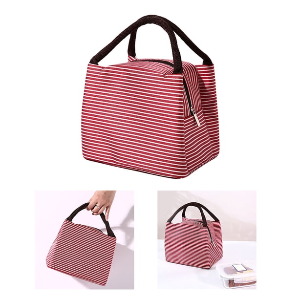 Bolsa Portátil Para Lonchera, Contenedor De Almuerzo Con Aislamiento Plegable, Cremallera Suave Para Picnic