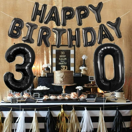 Black 30th Birthday Decorations For Her Him Funny 30th Birthday Decorations Birthday Party Supplies For Men Women I Am 29 1 Banner Cake Topper For Rip s Birthday Decorations Walmart Canada