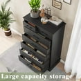 thumbnail image 4 of 7 Drawer Dresser, Black Chest of Drawers for Bedroom Living Room Hallway, 4 of 7