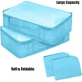 thumbnail image 4 of Packing Cubes Set, 2 Pcs Packing Organizers Set for Suitcases, Large Capacity Travel Luggage Organizers Set includes 2 Large Size Storage Bags, Convenient Organizer Bags for Travel (Bright blue), 4 of 6