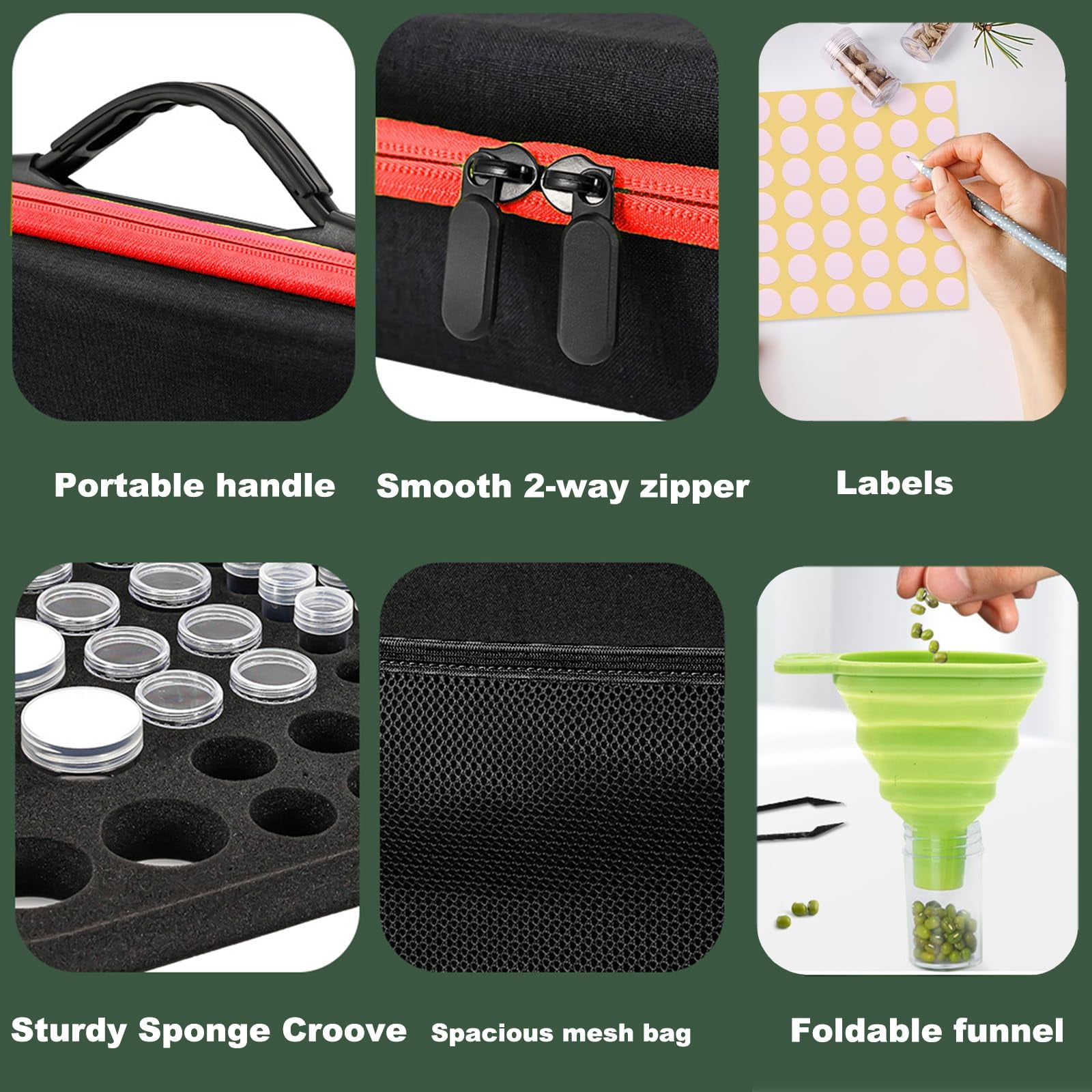 JUSUFU Seed Organizer, 30-Slot Sturdy Storage MVR1&nbsp;Box, Garden Seed Packet Organizer For Flower, Vegetable Plants And Seeds