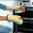 thumbnail image 2 of Colorful Spots Pattern Kitchen Oven Mitt and Pot Holder Sets 4 Pcs for Baking, Cooking and Grilling, Heat Resistant Up To 392 °F, 2 of 7