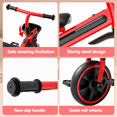 thumbnail image 4 of JoyStone Toddler Tricycle for Ages 1-4 Years, Kids Trike Toddler Bike with Cool Lights, Adjustable Seat & Basket, Red, 4 of 12