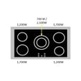 thumbnail image 4 of Roromall 36" Electric Range with 5 Heating Elements Convection Oven 4.3 Cu. Ft. Capacity, 7 Functions Professional Electric Range Oven with Smooth Glass Top, Stainless Steel, 4 of 5