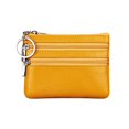 thumbnail image 1 of Key Ring Multi Slots Women Wallet Bright Color 3 Zipper Pockets Faux Leather Coin Purse for Daily Using, 1 of 12