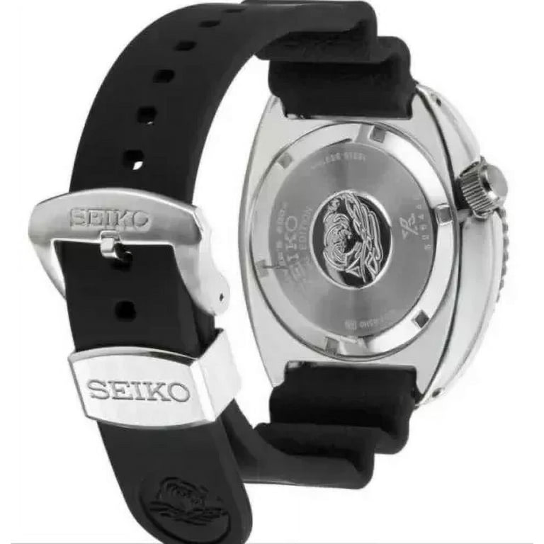 Seiko Prospex SRPE93 Automatic Diver Watch, Black Dial, Silicone